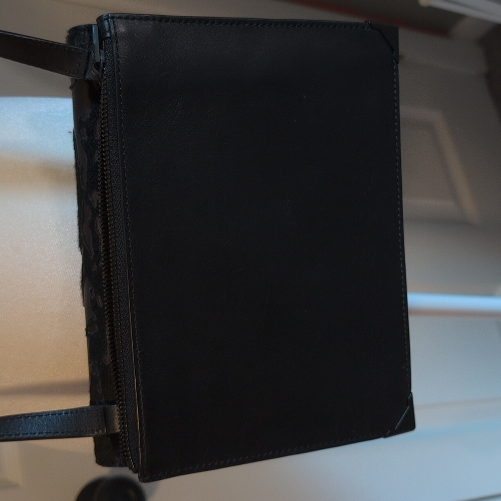 Alexander Wang Ponyhair-Trimmed Leather Black Crossbody Bag - Picture 6 of 8